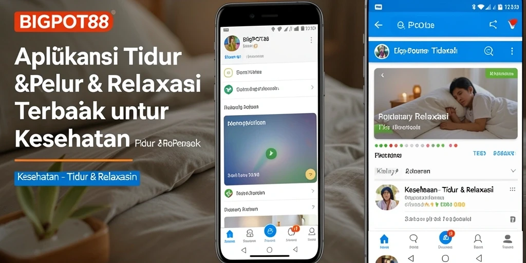 Antarmuka utama aplikasi BIGPOT88 dengan fitur Tidur & Relaksasi.