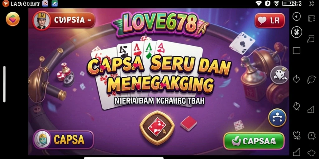 Tampilan menarik dari antarmuka game Capsa LOVE678.