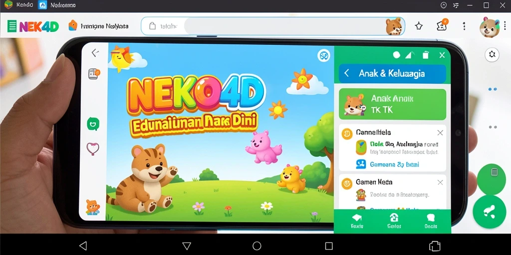 Tampilan antarmuka yang ceria dan interaktif dari NEKO4D.